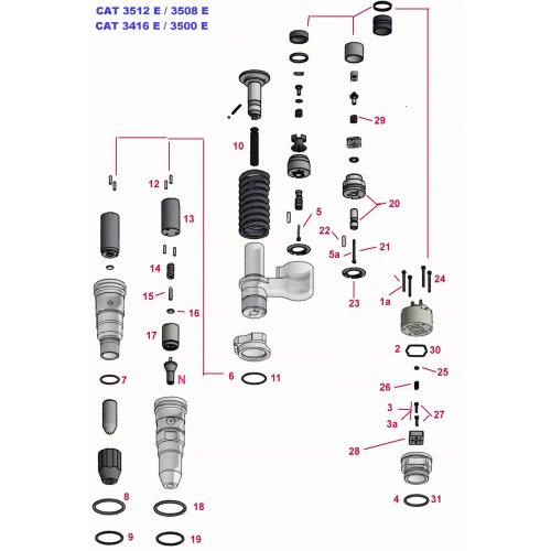 Repair Kit Injector CAT 3516E euro diesel