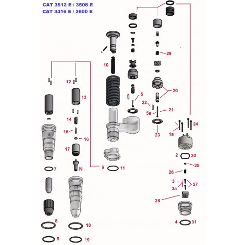 Repair Kit Injector CAT 3516E   euro diesel
